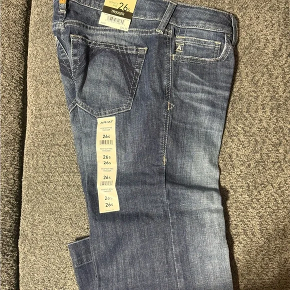 Ariat Women’s Dark Blue Perfect Rise Trousers - Picture 2 of 3